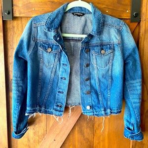 Express Cropped Jean Jacket, XS